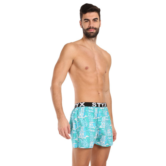 3PACK Styx Boxer da uomo art sports gomma multicolore (3B16347)