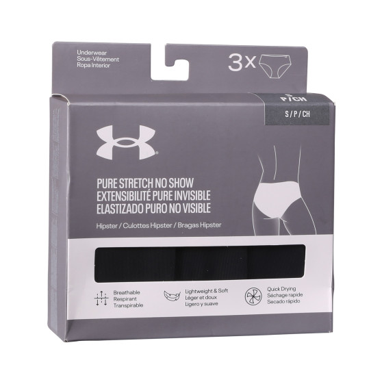 3PACK mutandine donna Under Armour nero (1383895 001)