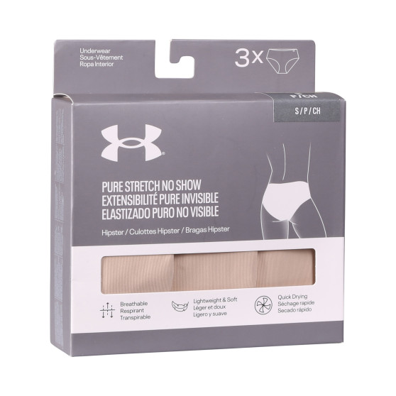 3PACK mutandine donna Under Armour beige (1383895 500)