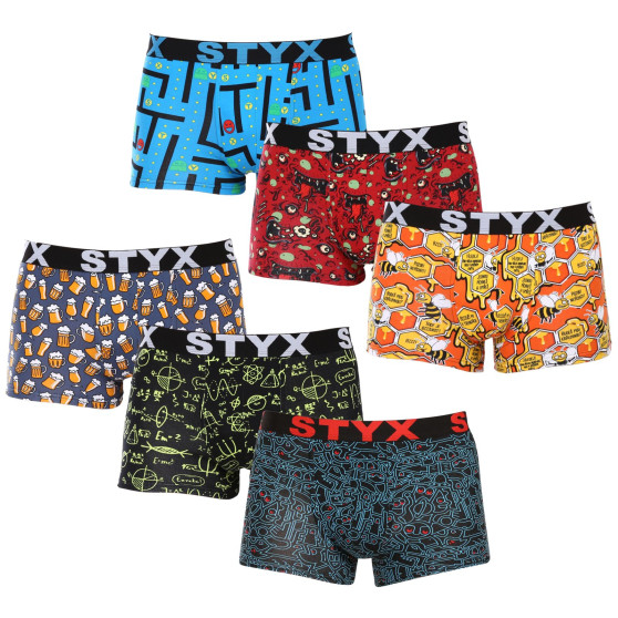 6PACK boxer uomo Styx art sport gomma multicolore (6G12697124/2)