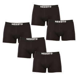 5PACK boxer da uomo Nedeto nero (5NDTB001-brand)