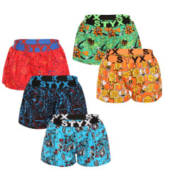 5PACK Boxer da donna Styx art sport gomma multicolore (5T1367834)