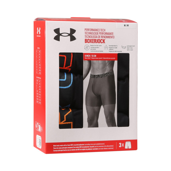 3PACK boxer da uomo Under Armour nero (1383878 002)