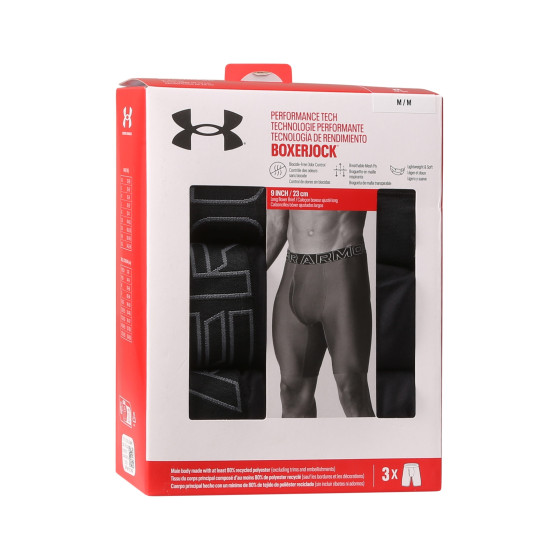 3PACK boxer da uomo Under Armour nero (1383880 001)