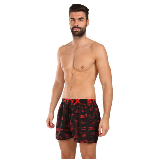 Boxer da uomo Styx arte sport gomma san valentino testo (B1757)