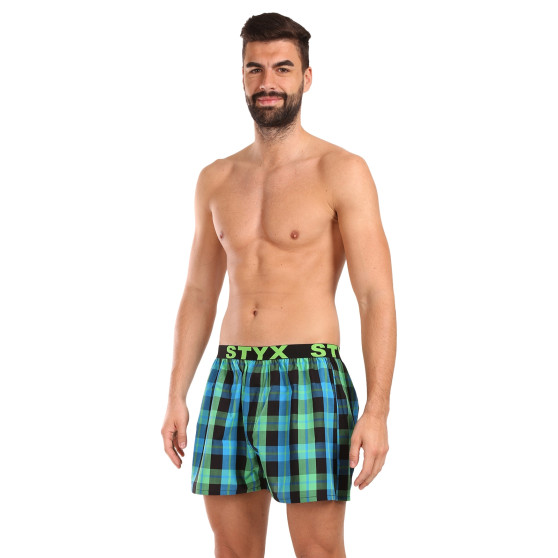 Styx Boxer da uomo sportivi elasticizzati multicolore (B1038)