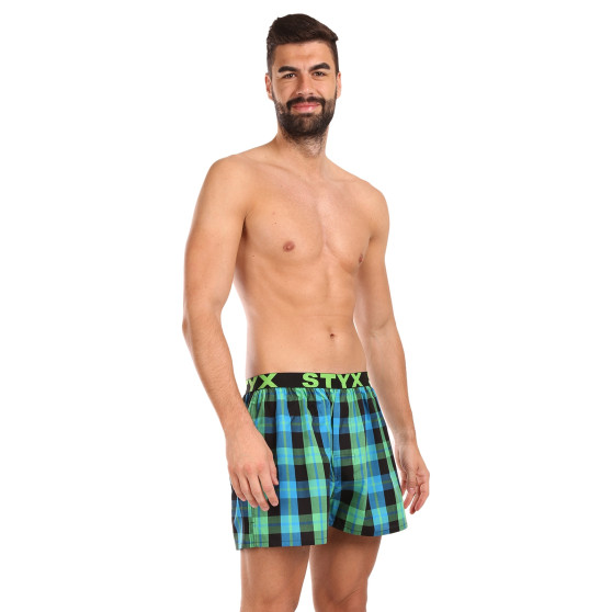 Styx Boxer da uomo sportivi elasticizzati multicolore (B1038)