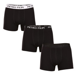 3PACK boxer da uomo Pietro Filipi nero (3BCL004)