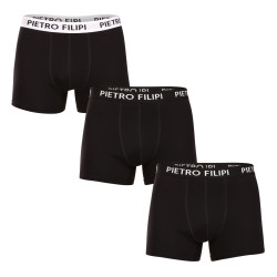 3PACK boxer da uomo Pietro Filipi nero (3BCL006)