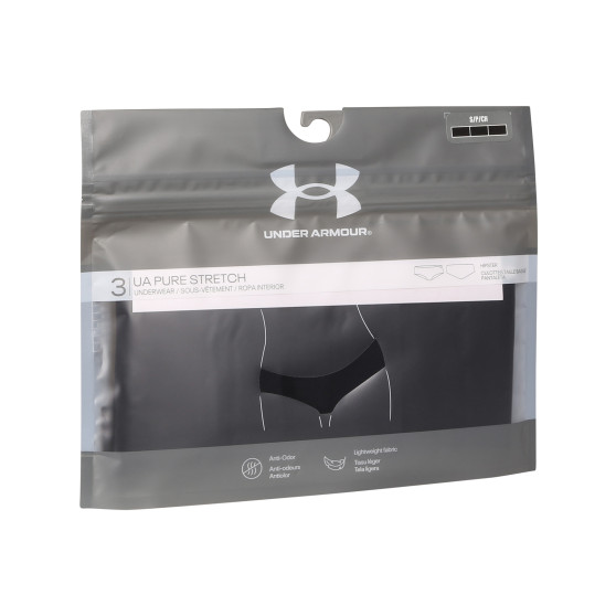 3PACK mutandine donna Under Armour nero (1325616 001)