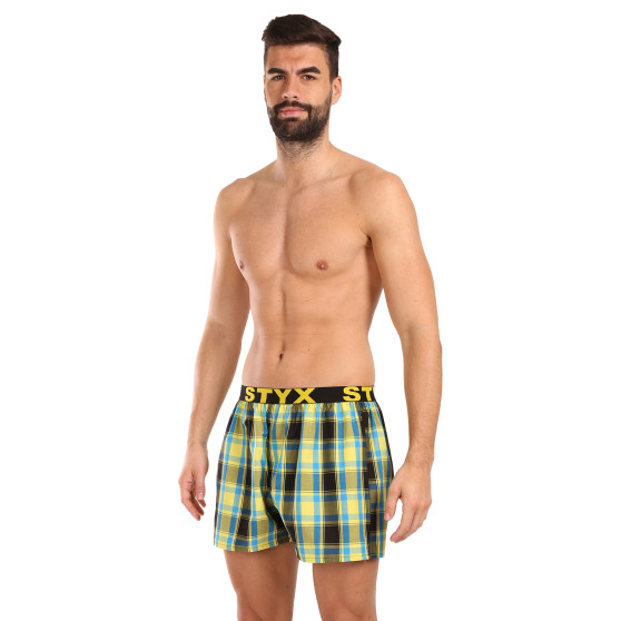 Styx Boxer da uomo sportivi elasticizzati multicolore (B1033)