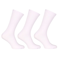 3PACK Nedeto calze alte in bambù bianco (3PBV02)