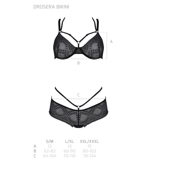 Passion Set donna nero (Drosera bikini)