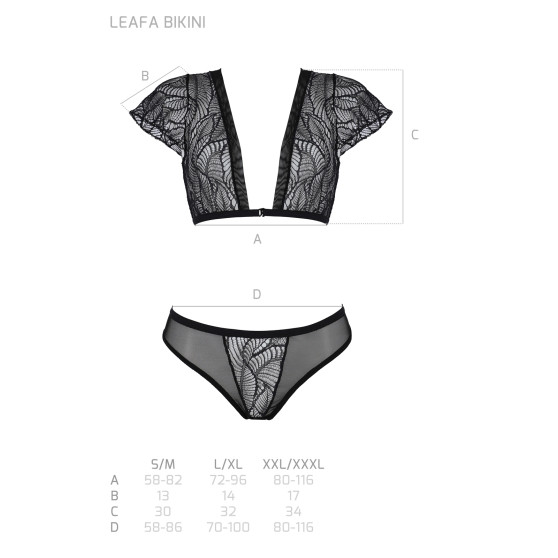 Passion Set donna nero (Leafa bikini)