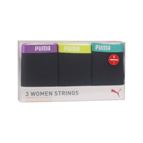 3PACK perizoma donna Puma nero (503008001 005)