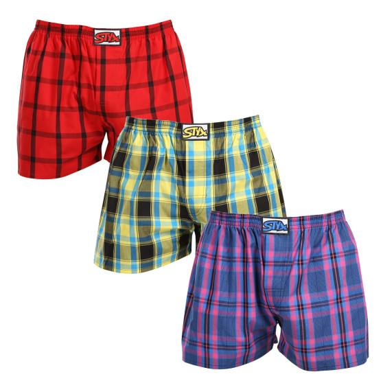 3PACK Boxer da uomo Styx classic elastic multi-color (3A103123)