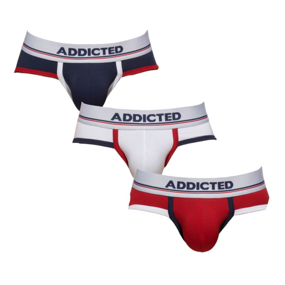 3PACK slip da uomo Addicted multicolore (AD1008P-3COL)