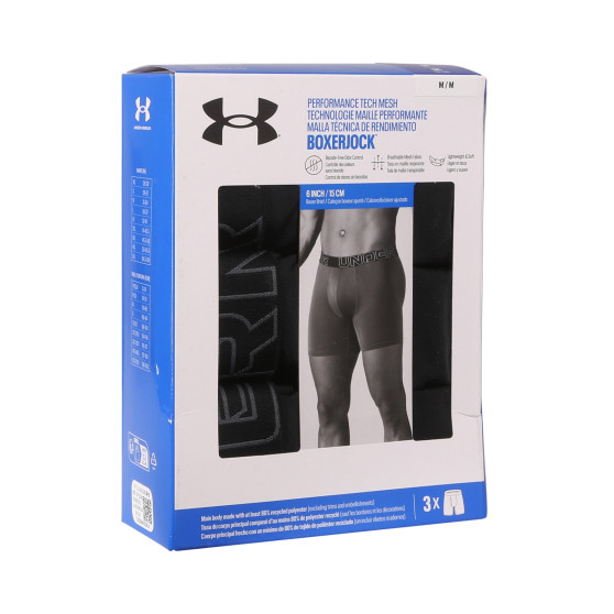 3PACK boxer da uomo Under Armour nero (1383884 001)