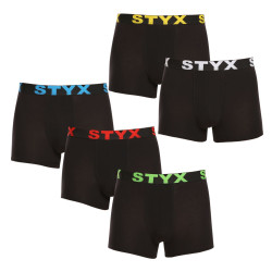 5PACK boxer uomo Styx sport elastico nero (5G9601)