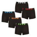 5PACK boxer uomo Styx sport elastico nero (5G9602)