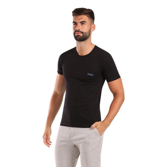 3PACK HUGO t-shirt uomo nero (50480088 965)