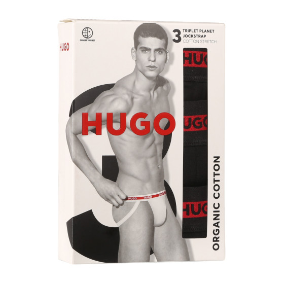 3PACK HUGO calzini da uomo nero (50517882 001)