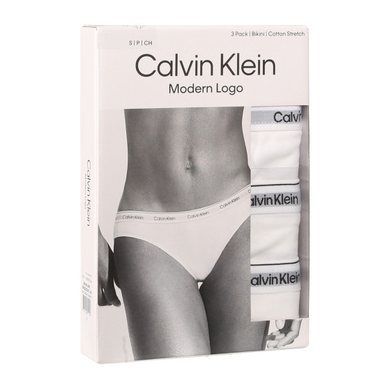 3PACK Calvin Klein mutandine da donna bianche (QD5207E-100)