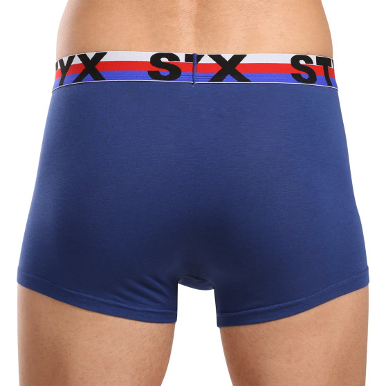 3PACK Styx boxer uomo sport elastico blu scuro tricolore (3G1968)