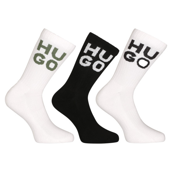 3PACK calze HUGO alte multicolore (50502007 960)