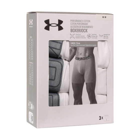 3PACK Under Armour boxer uomo bianco (1383889 100)