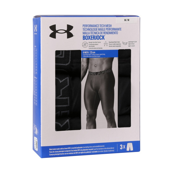 3PACK boxer da uomo Under Armour nero (1383886 001)