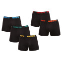 5PACK boxer da uomo Nedeto nero (5NB003)