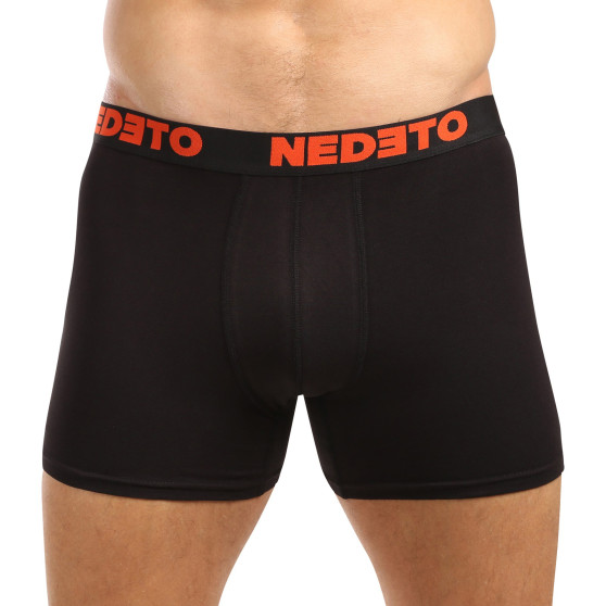 5PACK boxer da uomo Nedeto nero (5NB003)