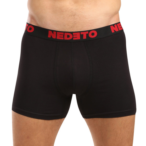 5PACK boxer da uomo Nedeto nero (5NB003)