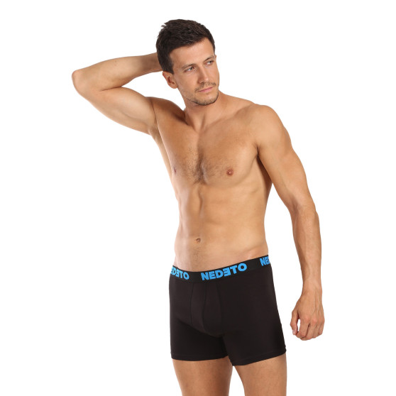 5PACK boxer da uomo Nedeto nero (5NB003)