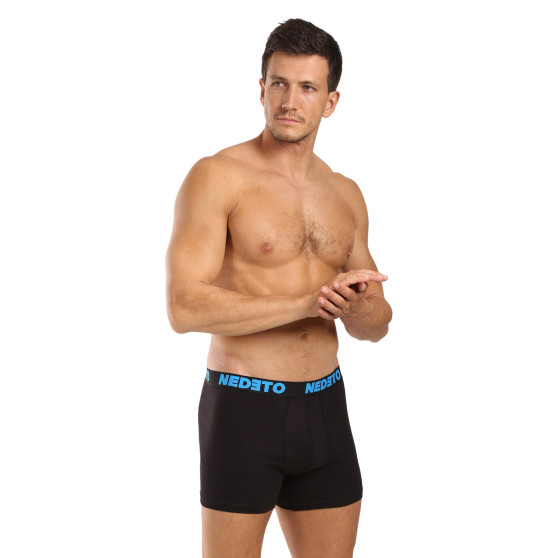 5PACK boxer da uomo Nedeto nero (5NB003)