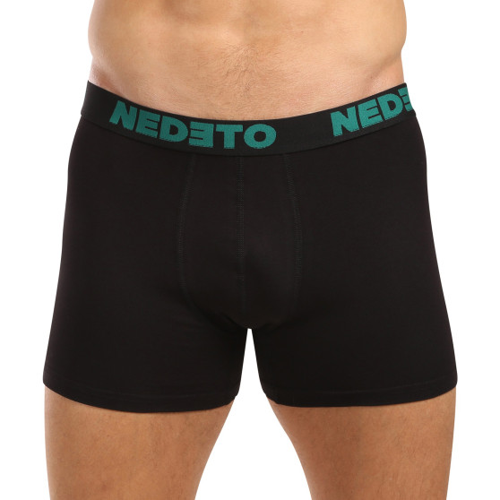 3PACK boxer da uomo Nedeto nero (3NB003b)