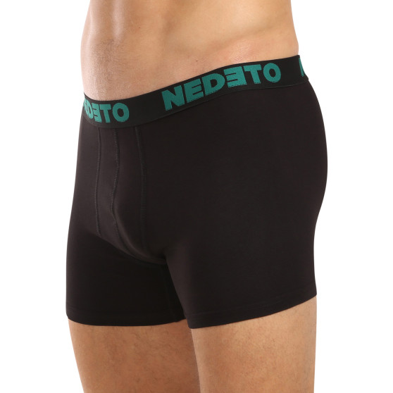 3PACK boxer da uomo Nedeto nero (3NB003b)