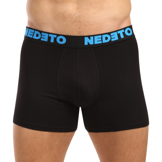 3PACK boxer da uomo Nedeto nero (3NB003b)