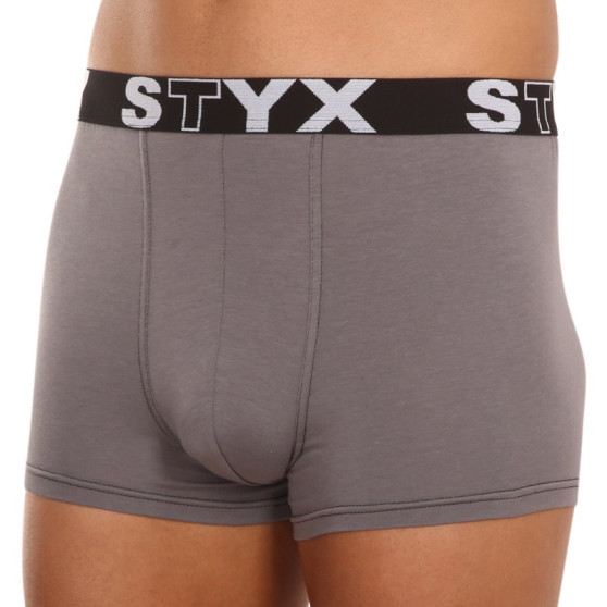 Boxer da uomo Styx sportivo elastico oversize grigio scuro (R1063)