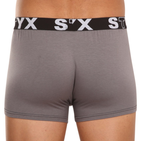 Boxer da uomo Styx sportivo elastico oversize grigio scuro (R1063)