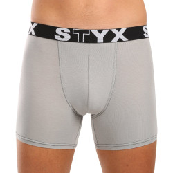 Boxer da uomo Styx lungo sportivo elastico grigio chiaro (U1062)