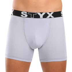 Boxer da uomo Styx lungo sportivo elastico grigio chiaro (U1067)