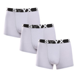 3PACK boxer uomo Styx sport elastico grigio (G10676767)