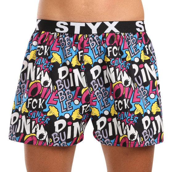 Boxer da uomo Styx art sport gomma Pink Bubble (B1058)