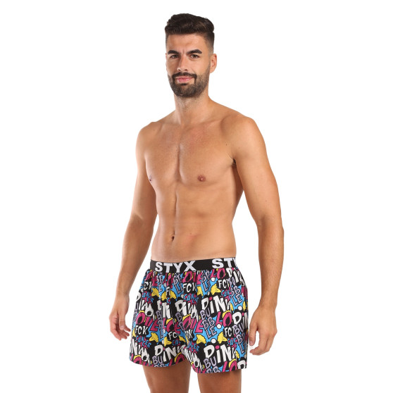 Boxer da uomo Styx art sport gomma Pink Bubble (B1058)