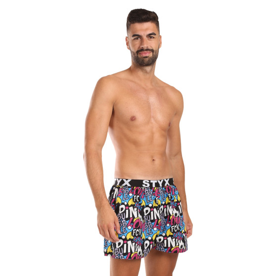 Boxer da uomo Styx art sport gomma Pink Bubble (B1058)