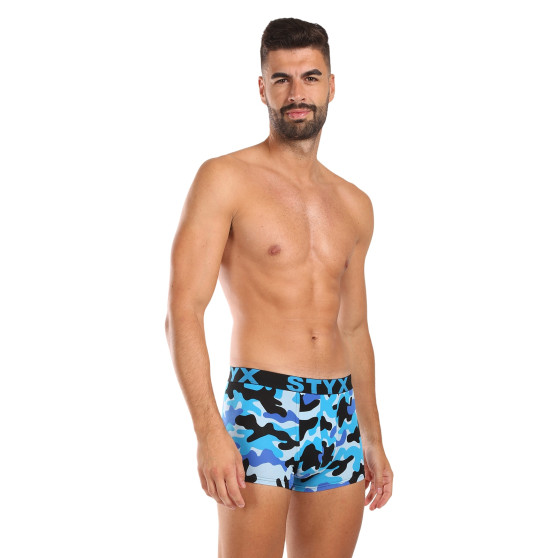 Styx Boxer uomo art sport gomma camouflage blu (G1850)