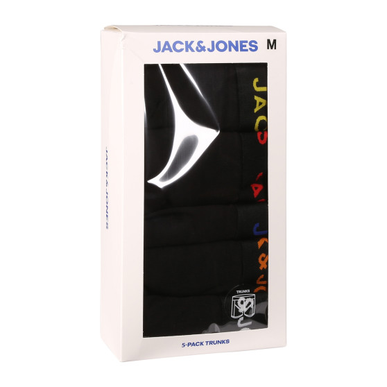 5PACK boxer da uomo Jack and Jones nero (12242494)