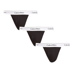 3PACK Calvin Klein perizoma da uomo nero (NB3226A-001)